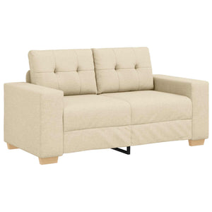 vidaXL 3-Piece Sofa Cream 221 x 80 x 80 cm Linen Blend Fabric