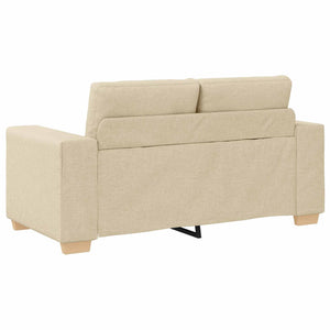 vidaXL 3-Piece Sofa Cream 221 x 80 x 80 cm Linen Blend Fabric