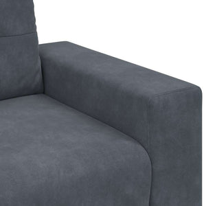 vidaXL Sofa Set 3 pcs Dark Grey 221 x 80 x 80 cm Velvet