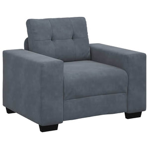 vidaXL Sofa Set 3 pcs Dark Grey 221 x 80 x 80 cm Velvet