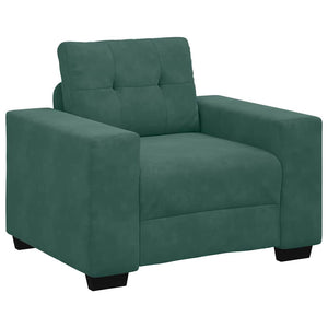 vidaXL Sofa Set 3 pcs Dark Green 221 x 80 x 80 cm Velvet