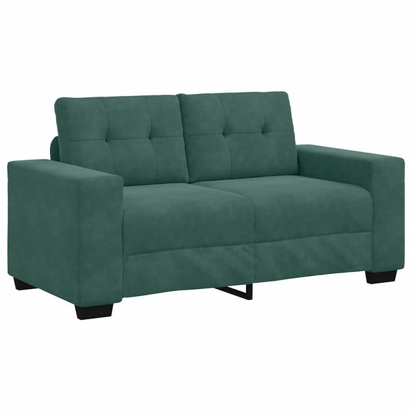 vidaXL Sofa Set 3 pcs Dark Green 221 x 80 x 80 cm Velvet