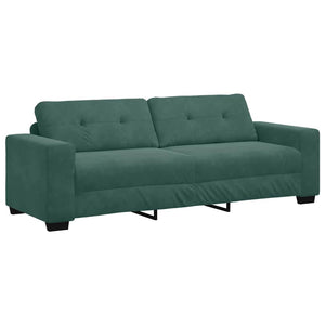 vidaXL Sofa Set 3 pcs Dark Green 221 x 80 x 80 cm Velvet