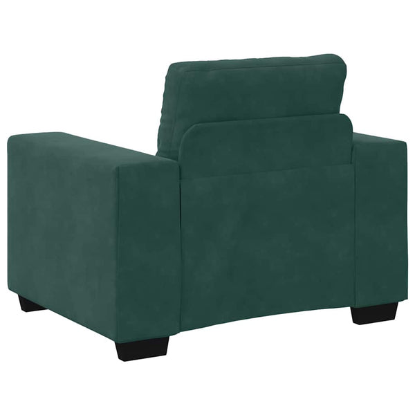 vidaXL Sofa Set 3 pcs Dark Green 221 x 80 x 80 cm Velvet