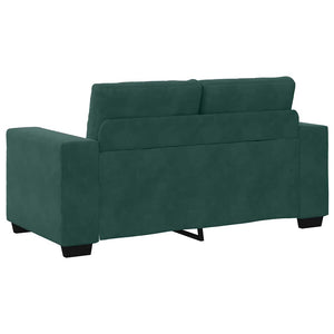 vidaXL Sofa Set 3 pcs Dark Green 221 x 80 x 80 cm Velvet