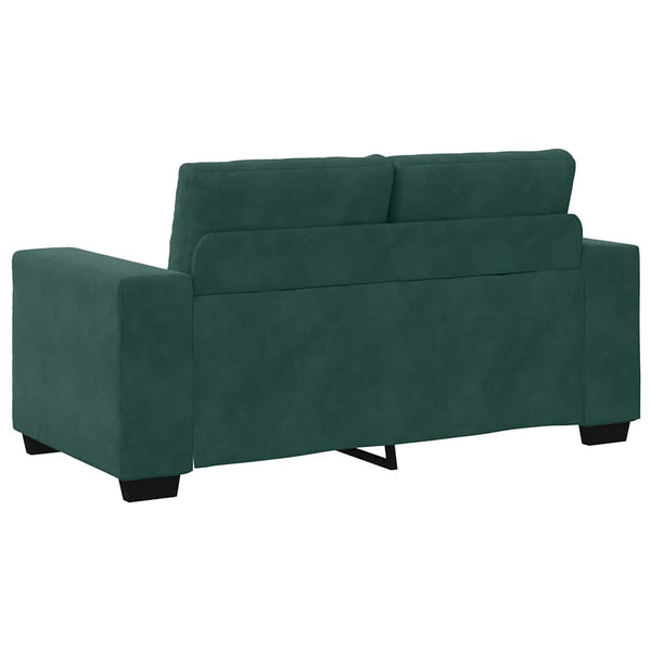 vidaXL Sofa Set 3 pcs Dark Green 221 x 80 x 80 cm Velvet