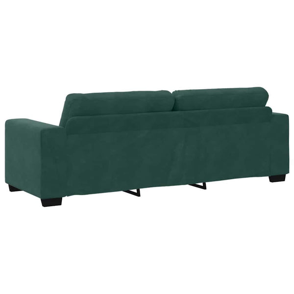 vidaXL Sofa Set 3 pcs Dark Green 221 x 80 x 80 cm Velvet