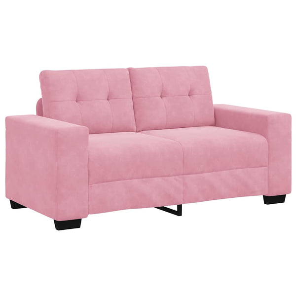 vidaXL Sofa Set 3 pcs Pink 221 x 80 x 80 cm Velvet