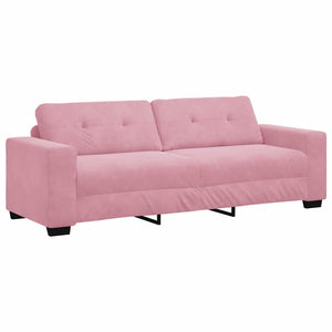 vidaXL Sofa Set 3 pcs Pink 221 x 80 x 80 cm Velvet