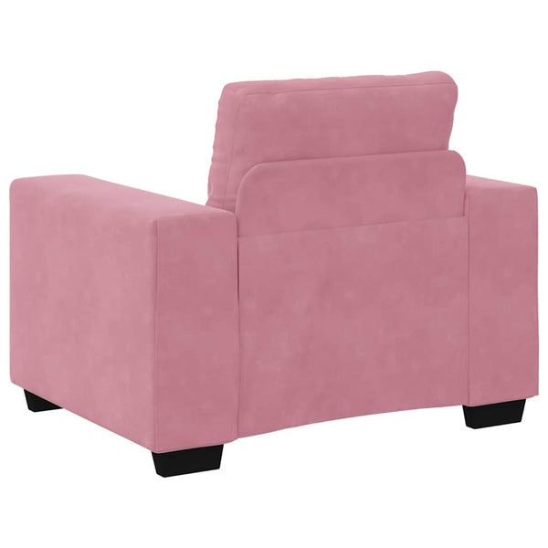 vidaXL Sofa Set 3 pcs Pink 221 x 80 x 80 cm Velvet