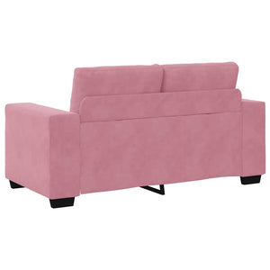 vidaXL Sofa Set 3 pcs Pink 221 x 80 x 80 cm Velvet