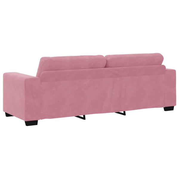 vidaXL Sofa Set 3 pcs Pink 221 x 80 x 80 cm Velvet