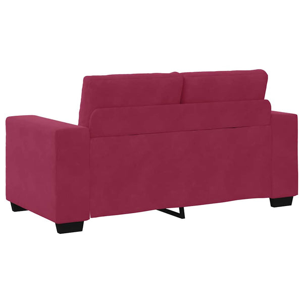 vidaXL Sofa Set 3 pcs Wine Red 221 x 80 x 80 cm Velvet
