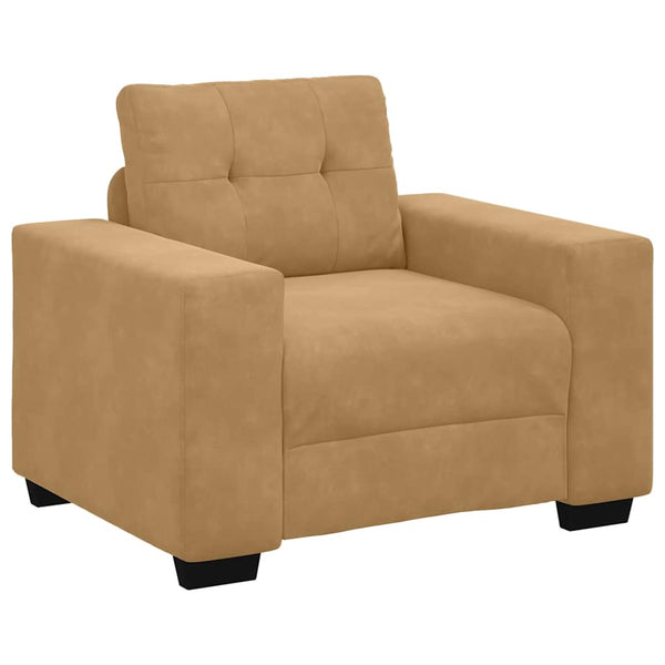 vidaXL Sofa Set 3 pcs Brown 221 x 80 x 80 cm Velvet