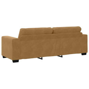 vidaXL Sofa Set 3 pcs Brown 221 x 80 x 80 cm Velvet