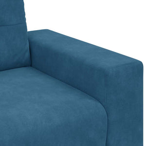 vidaXL Sofa Set 3 pcs Blue 221 x 80 x 80 cm Velvet