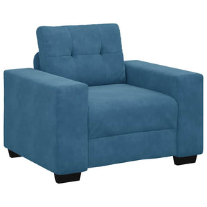 vidaXL Sofa Set 3 pcs Blue 221 x 80 x 80 cm Velvet