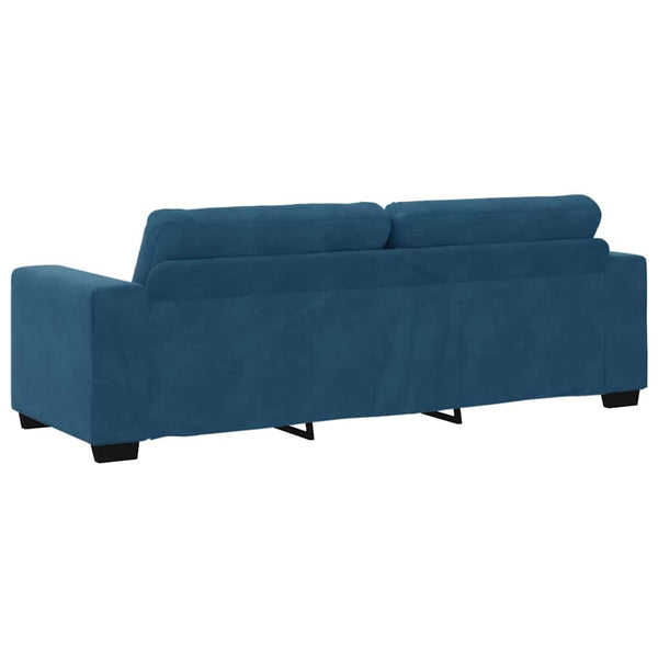 vidaXL Sofa Set 3 pcs Blue 221 x 80 x 80 cm Velvet