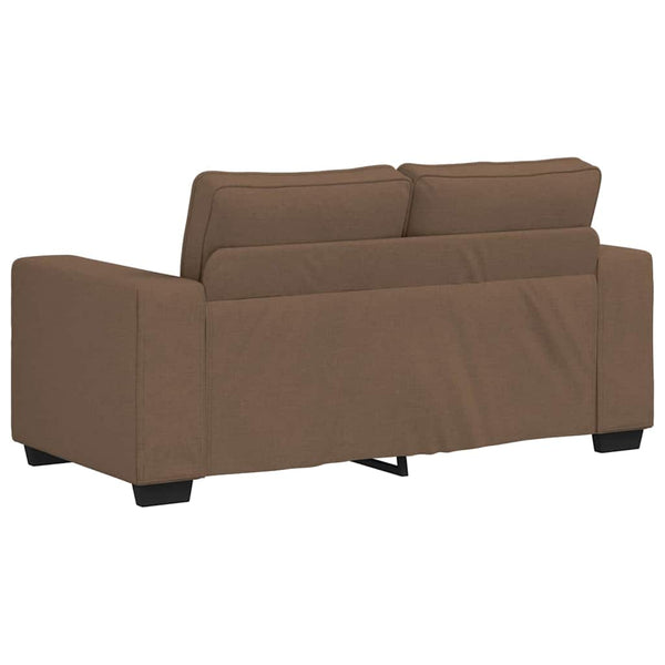 vidaXL 3-Piece Sofa Set with Cushions, Brown Fabric