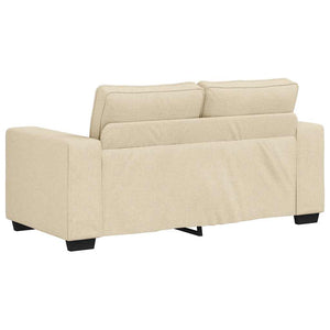 vidaXL 3-Piece Sofa Set with Cushions, Cream Fabric