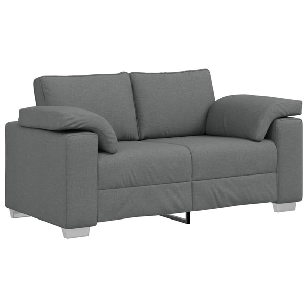 vidaXL 3-Seater Sofa Dark Grey 219 x 80 x 82 cm Linen Blend Fabric