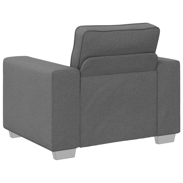 vidaXL 3-Seater Sofa Dark Grey 219 x 80 x 82 cm Linen Blend Fabric