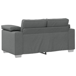 vidaXL 3-Seater Sofa Dark Grey 219 x 80 x 82 cm Linen Blend Fabric