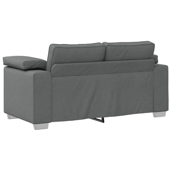 vidaXL 3-Seater Sofa Dark Grey 219 x 80 x 82 cm Linen Blend Fabric