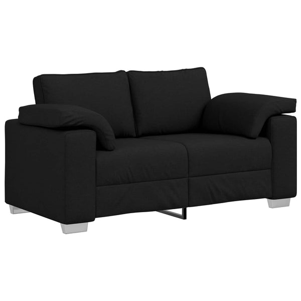 vidaXL 3-Seater Sofa Black 219 x 80 x 82 cm Linen Blend