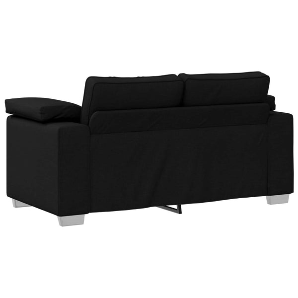 vidaXL 3-Seater Sofa Black 219 x 80 x 82 cm Linen Blend