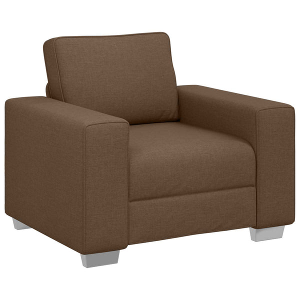 vidaXL 3-Piece Sofa Brown 219 x 80 x 82 cm Linen Blend Fabric