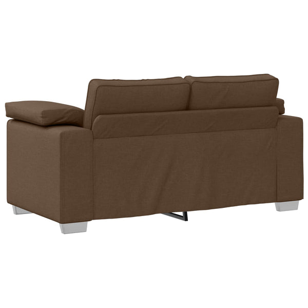 vidaXL 3-Piece Sofa Brown 219 x 80 x 82 cm Linen Blend Fabric