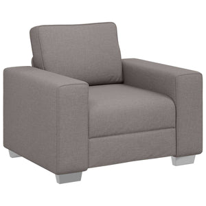 vidaXL Sofa 3 Seater Taupe 219 x 80 x 82 cm Linen Blend Fabric
