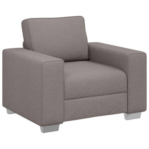 vidaXL Sofa 3 Seater Taupe 219 x 80 x 82 cm Linen Blend Fabric