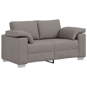 vidaXL Sofa 3 Seater Taupe 219 x 80 x 82 cm Linen Blend Fabric