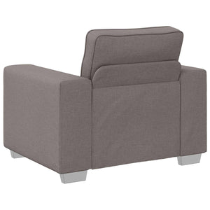vidaXL Sofa 3 Seater Taupe 219 x 80 x 82 cm Linen Blend Fabric