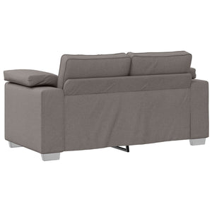 vidaXL Sofa 3 Seater Taupe 219 x 80 x 82 cm Linen Blend Fabric