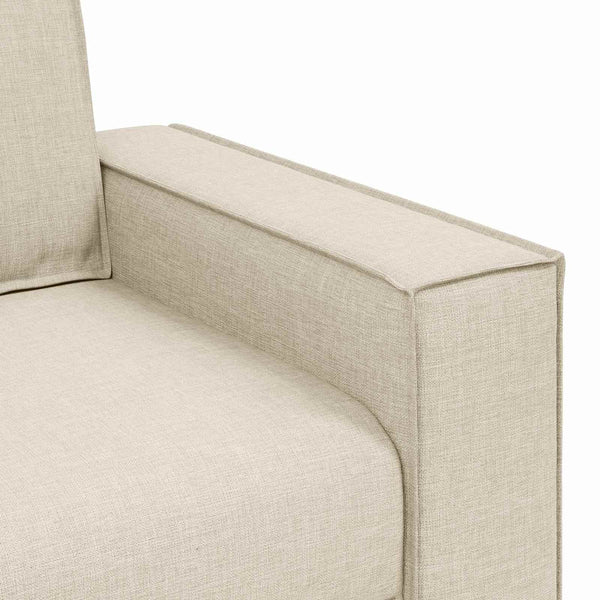 vidaXL Sofa 2 pcs Beige 220 x 80 x 84 cm Linen Blend Fabric