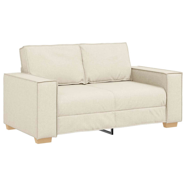 vidaXL Sofa 2 pcs Beige 220 x 80 x 84 cm Linen Blend Fabric