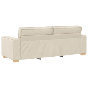 vidaXL Sofa 2 pcs Beige 220 x 80 x 84 cm Linen Blend Fabric