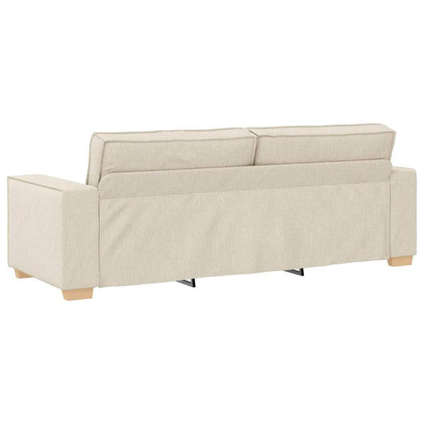 vidaXL Sofa 2 pcs Beige 220 x 80 x 84 cm Linen Blend Fabric