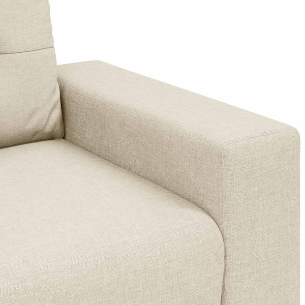 vidaXL Sofa 2 pcs Beige 221 x 80 x 80 cm Linen Blend Fabric