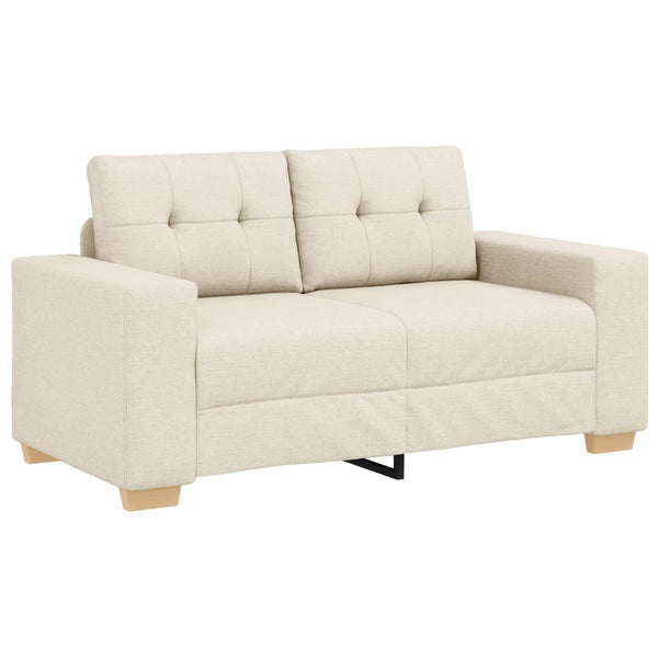 vidaXL Sofa 2 pcs Beige 221 x 80 x 80 cm Linen Blend Fabric