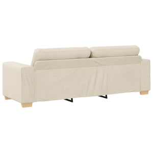 vidaXL Sofa 2 pcs Beige 221 x 80 x 80 cm Linen Blend Fabric