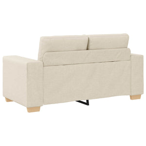 vidaXL Sofa 2 pcs Beige 221 x 80 x 80 cm Linen Blend Fabric