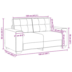 vidaXL Sofa 2 pcs Beige 221 x 80 x 80 cm Linen Blend Fabric