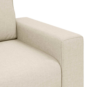 vidaXL Sofa 2 pcs Beige 221 x 80 x 82 cm Linen Blend Fabric