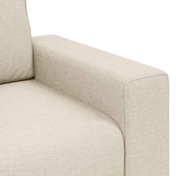 vidaXL Sofa 2 pcs Beige 221 x 80 x 82 cm Linen Blend Fabric