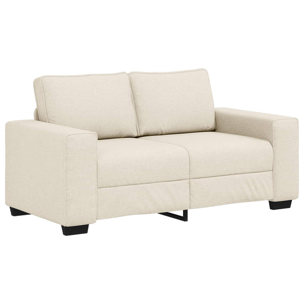 vidaXL Sofa 2 pcs Beige 221 x 80 x 82 cm Linen Blend Fabric