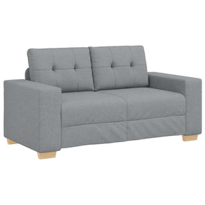 vidaXL 2-Piece Sofa Set with Cushions, Light Grey Fabric